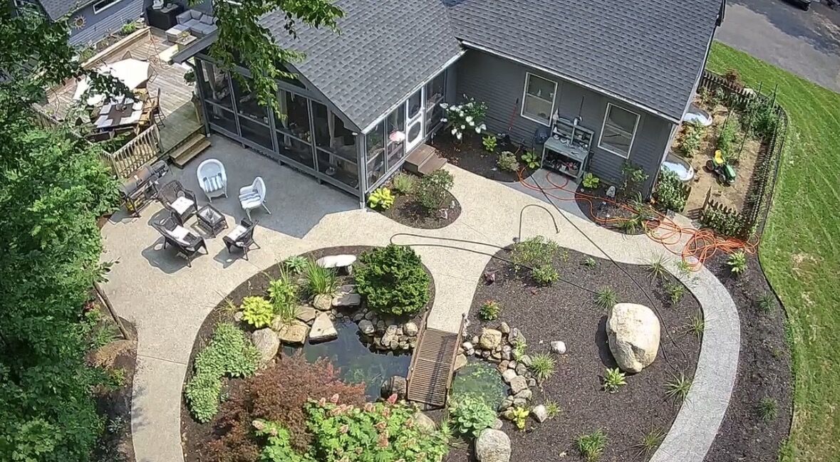 Completed MST Construction concrete patio, walkway and hardscape project