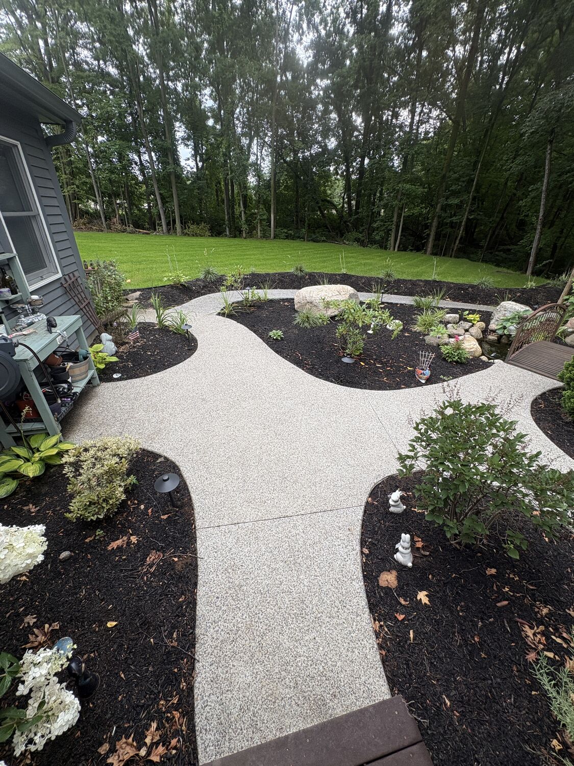 Concrete — Exposed-aggregate patio and walkway by MST Construction